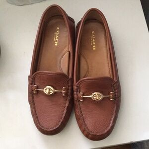 Coach Women's Tan Leather Loafers
